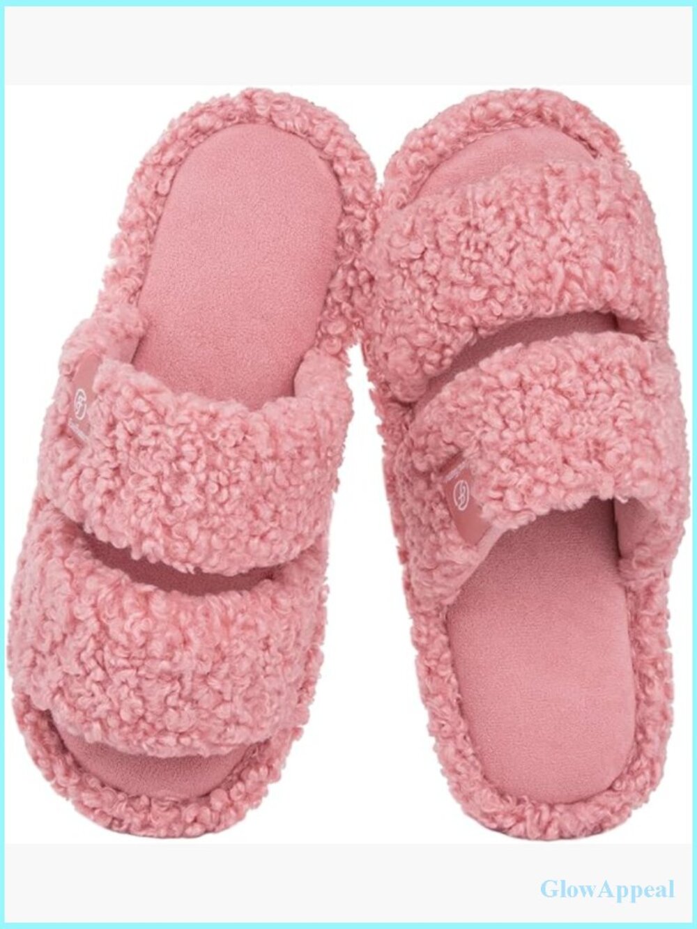 Women's Fuzzy Open Toe Slippers with Memory Foam